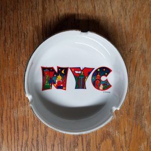 Vintage New York City NYC Skyline Ceramic Ashtray